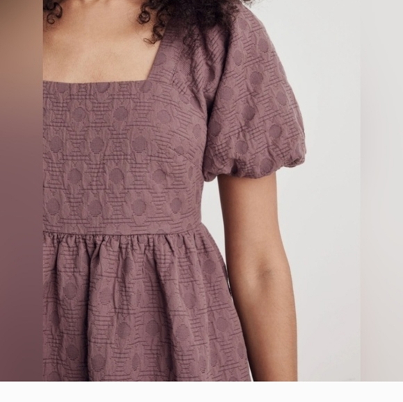 Madewell Floral Quilted Puff  Sleeve Mini Dress - Picture 7 of 7